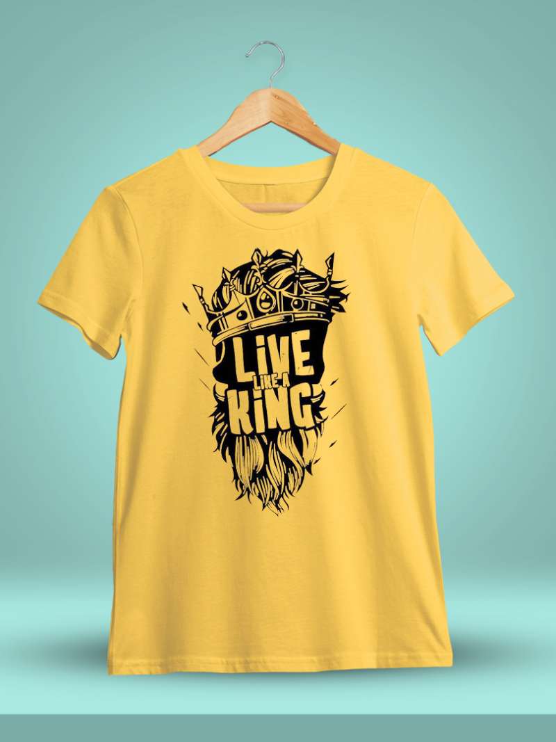Live Like A King Yellow T-Shirt