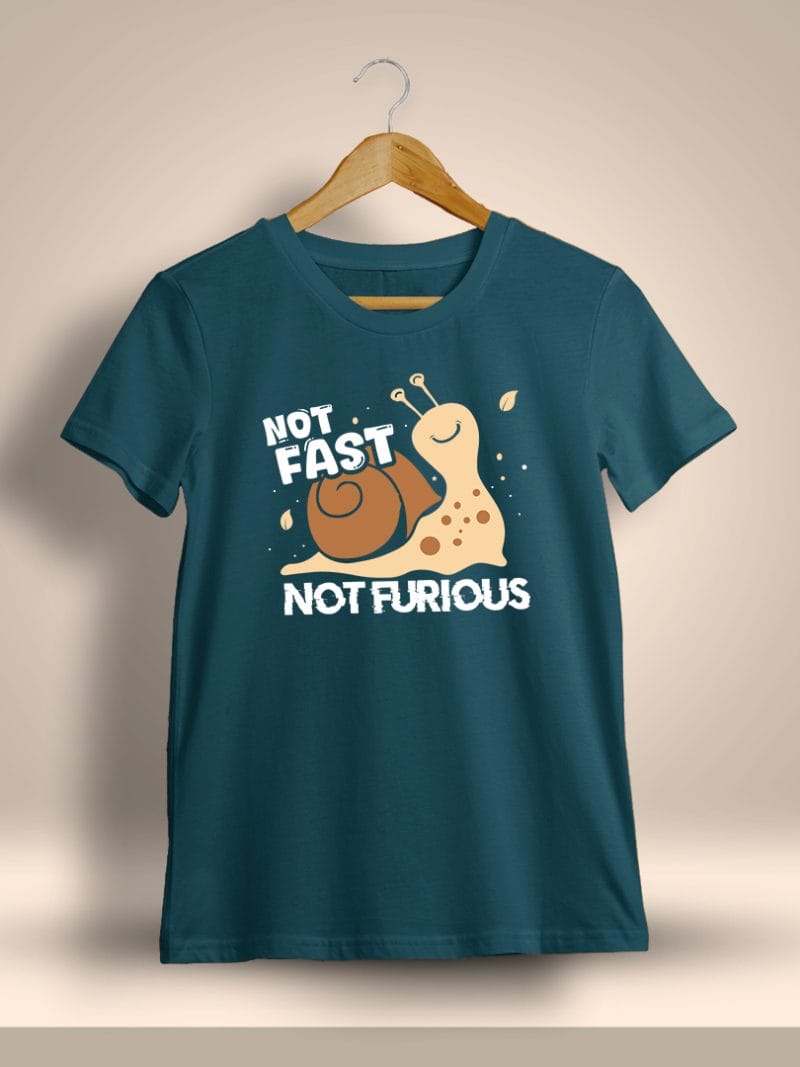 Not Fast Not Furious Fun T-Shirt For Men - Half Sleeve