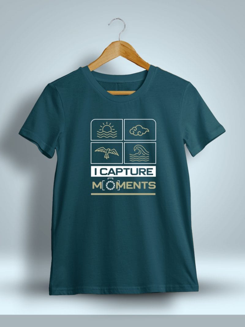 I Capture Moments Photography T-Shirt For Men - Half Sleeve