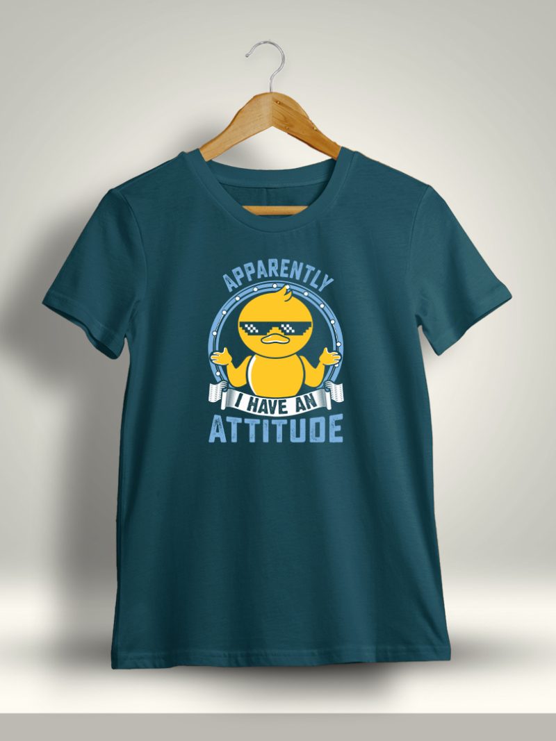 Apparently I Have An Attitude Printed T-Shirt For Men - Half Sleeve