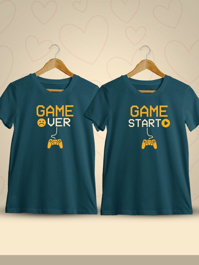 Game Over Game Start Couple T-Shirt