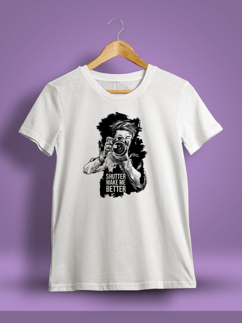 Shutter Make Me Better Photography T-Shirt For Men - Half Sleeve