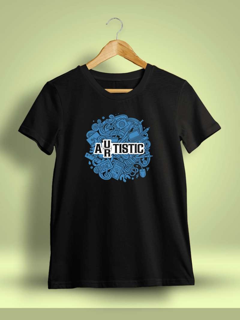 Aurtistic Printed T-Shirt For Men - Half Sleeve