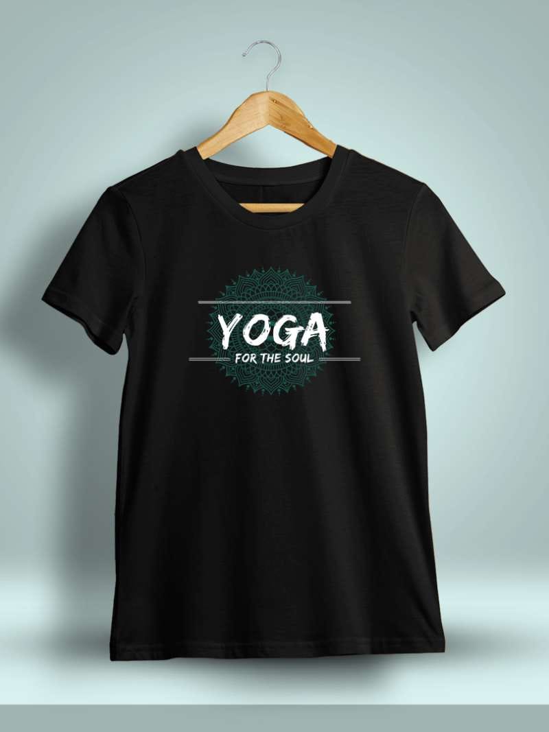Yoga For The Soul Printed T-Shirt For Men - Half sleeve